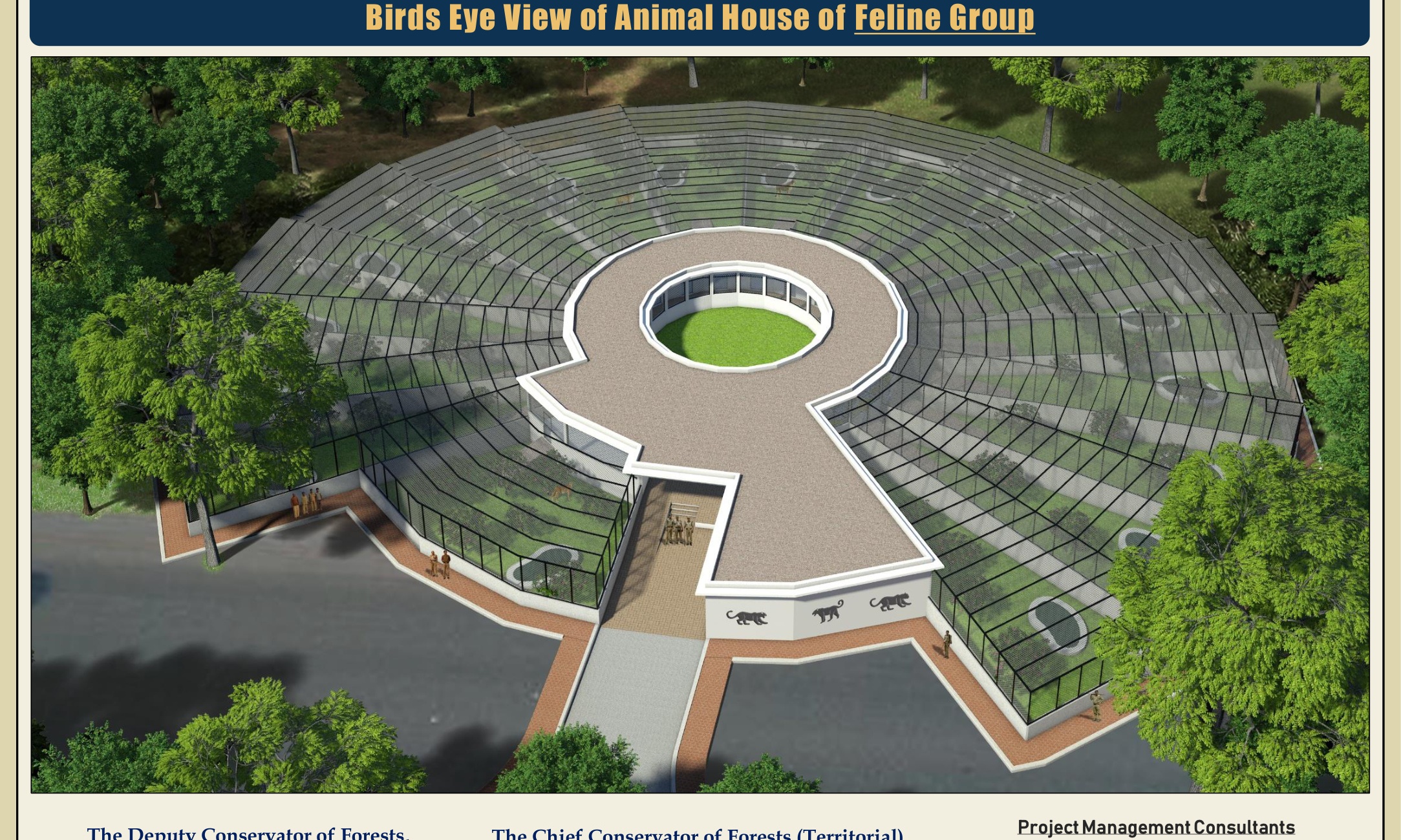Birds Eye View of Animal House of Feline Group